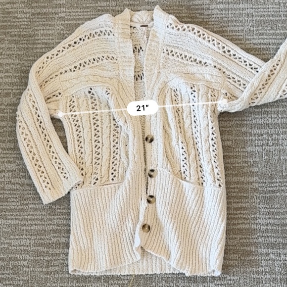 Free People Cable Cardigan Sweater - Picture 4 of 5